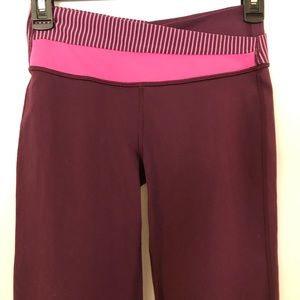 Lululemon Leggings Plum and Pink Sz 4